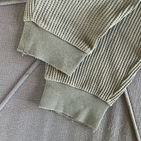 Olive Green Ribbed Bottoms - Picture 3 of 7